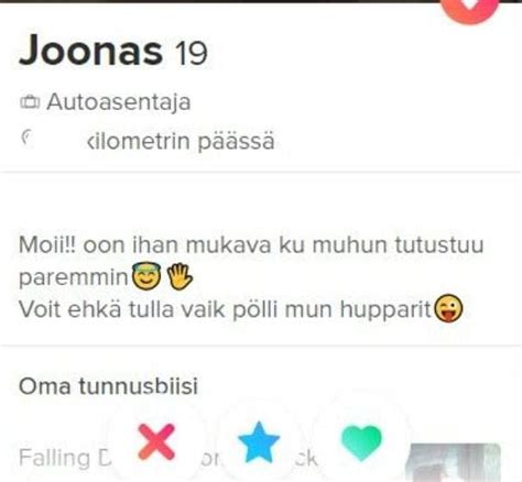 hyvä tinder profiili miehelle|Hyvä Tinder bio ja profiiliteksti